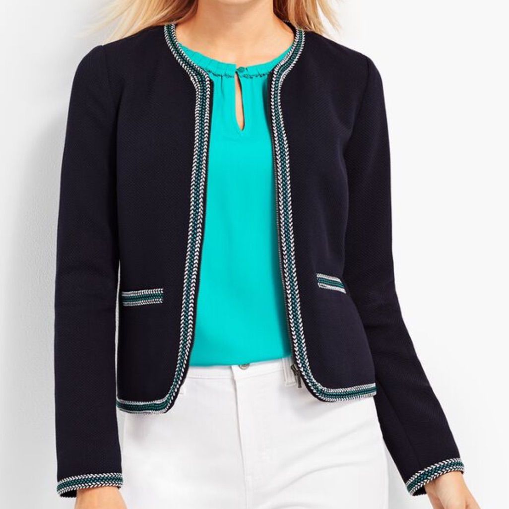 Talbots Zipper Front Dress Jacket , Size 10